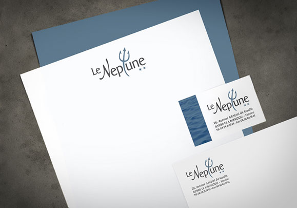 Carte de visite, enveloppe et tte de lettre   Rsidence Le Neptune